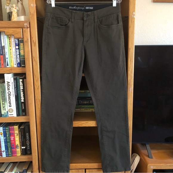 Like New Weatherproof Vintage Olive Jeans - Picture 2 of 6